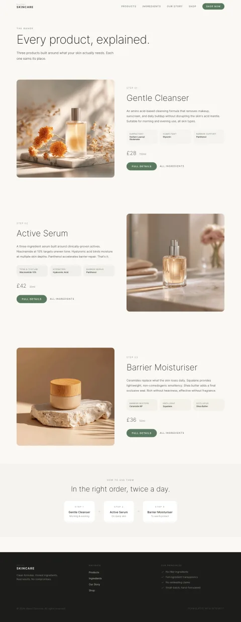 Naomi Skincare — Products