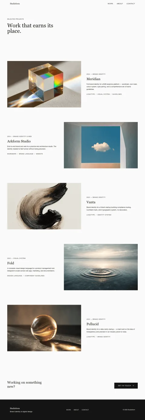 Studioform — Work
