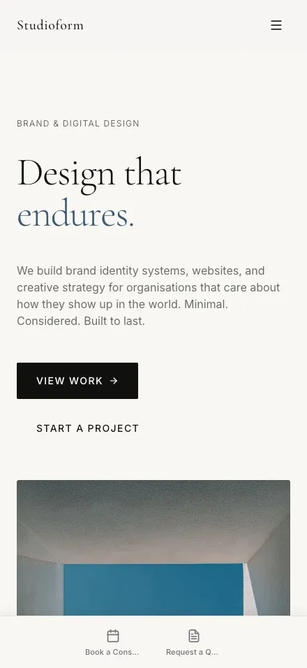 VoxelSite mobile — Home