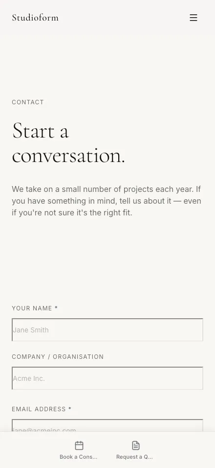 VoxelSite mobile — Contact